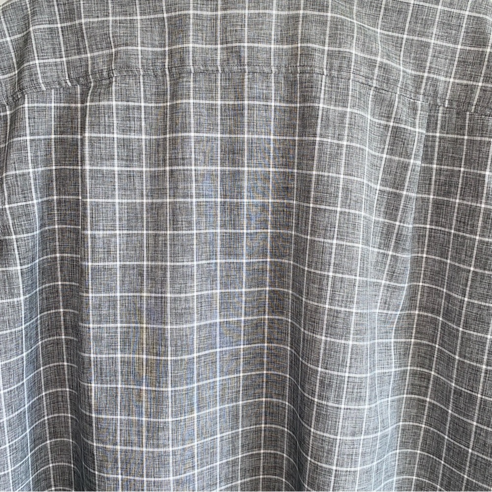 Orvis Mens Shirt Button Up Short Sleeve Gray Check Work Casual XXL - Picture 6 of 9